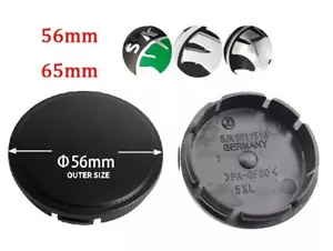 Set Of 4 Universal 56mm / 52mm Wheel Centre Center Hub Caps Black 5JA 601 151 A - Picture 1 of 2