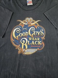 Camiseta vintage 1988 Good Guys Wear negra puntada única FOTL, talla XL 23x31" - Imagen 1 de 16