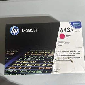 HP Magenta Toner Cartridge 643A Genuine Laser Jet 4700 T827 Q5953A Laserjet - Picture 1 of 6