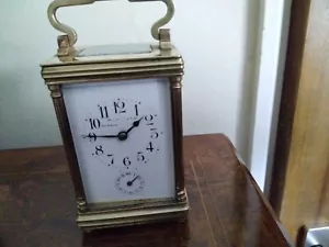 More details for antique french carriage clock with alarm, iclock,in working order