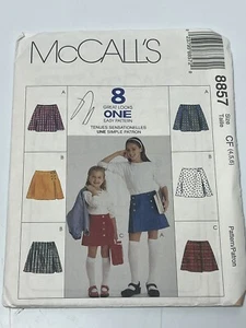 Skirt Girls Size 4-6  McCalls UNCUT Sewing Pattern m8857 - Picture 1 of 2