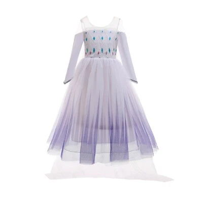 ELSA & ANNA® Girls Fancy Dress Snow Queen Princess Dress Halloween Costume E316 - Image 1 of 4