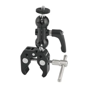 CAMVATE Universal Ball Head Mount 1/4" Threads With Super Crab Gripper Clamp - Photo 1 sur 6
