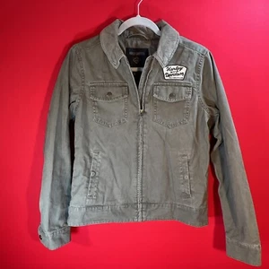 NWT Harley Davidson Ladies Mechanic Canvas Jacket In Grape Leaf Size XS - Picture 1 of 5