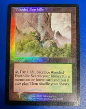 MTG Wooded Foothills FOIL English Magic the Gathering F/S