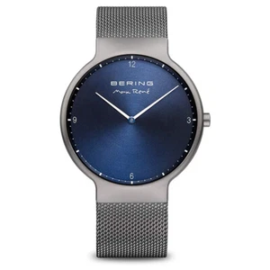 Bering Time Max René Brushed Grey Steel Case & Blue Dial Men's Watch. 15540-077 - Picture 1 of 5