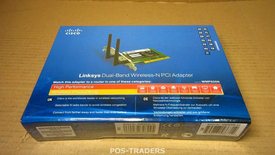 Linksys WMP600N Wireless-N PCI Adapter with Daul-Band 300Mbps - NEW SEALED BOX - Bild 1 von 3