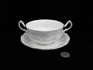 PARAGON MELANIE  2 HANDLE CREAM SOUP BOWL WITH UNDERPLATE - Foto 1 di 2