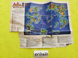 LUFIA 2 II Rise of the Sinistrals Super Nintendo SNES World Map ONLY Authentic - Picture 1 of 8