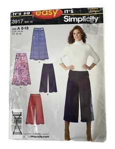 Simplicity 3917 Women's Skirts and Gauchos Pattern Uncut Size A 8-18 Easy - Picture 1 of 2