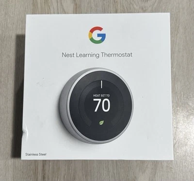 Google Nest Learning Termostato Acero Inoxidable Foto 1 de 3