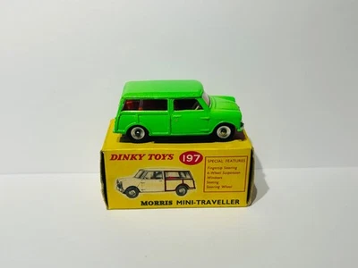 Dinky Toys 197 Morris Mini Traveller, Bright Green, Boxed, Rare original model. - Image 1 of 4