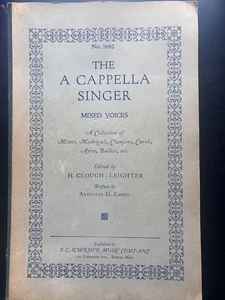 RARE 1936 Vintage "The A Cappella Singer" Mixed Voices Motets Madrigals Chanfons - Bild 1 von 12