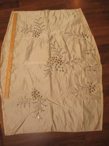 Antique Victorian Silk Fabric with beading - Picture 1 of 5