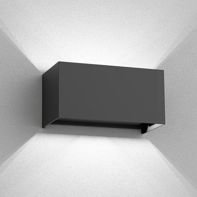 Wandleuchte CUBEL für außen, anthrazit, IP65, Up & Downlight, inkl. 2 LED - Bild 1 von 4