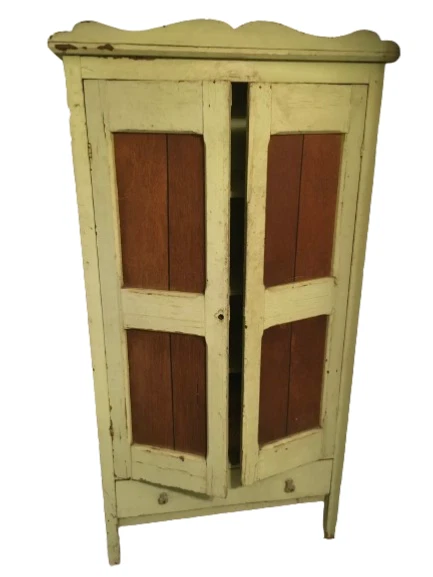 Antique Wood Primitive Country Farmhouse Armoire Cabinet - Image 1 of 1