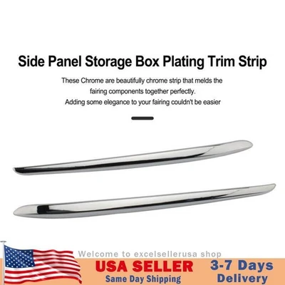 Chrome Side Panel Storage Box Plating Trim Strip Fit For BMW K1600GTL 2011-2018 - Изображение 1 из 4