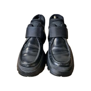 Prada Y2k Combat Boots Strap Vibram Sole Womens Size 6.5 Black - Picture 1 of 16