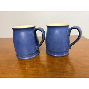 Juego de 2 tazas de gres azul Denby England Langley Tudor - Imagen 1 de 11