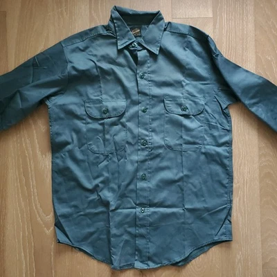 Camisa de Trabajo Sanforizada Riverside Años 60 De Colección Manga Larga 15.5 Azul EE. UU.  Foto 1 de 4
