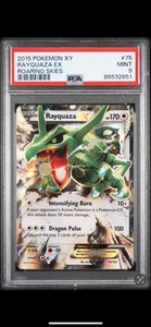 2015 Pokemon XY Roaring Skies Rayquaza EX #75 PSA 9 Mint **LOW POP** - Picture 1 of 3