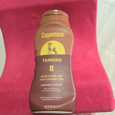 Loción bronceadora, protectora solar, FPS 8, 8 fl oz (237 ml).  Exp Of 05/2025 Foto 1 de 2