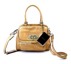 MIMCO ELEMENT DOC LEATHER SHOULDER BAG IN CAMEL BNWT RRP$379
