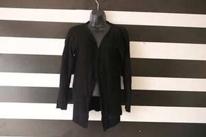 Boohoo Women's Knit Cardigan 100% Cotton Black Size M Medium - Picture 1 of 6