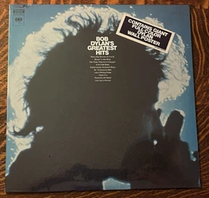 SEALED* 12"LP & MILTON GLASER POSTER~ BOB DYLAN~1967~GREATEST HITS~ HYPE STICKER - Picture 1 of 9