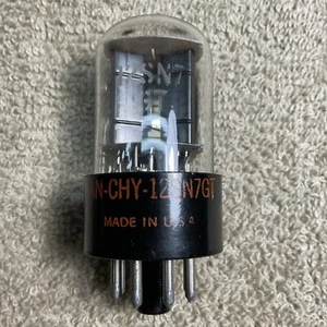 CBS 12SN7GT AUDIO VACUUM TUBE TESTED Small Bottle BLACK PLATES A982.C - Picture 1 of 3
