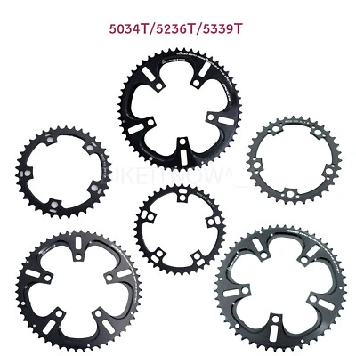 DRIVELINE Chainring Road Bike 53/52/50/39/36/34T 7075/T6 BCD 110MM Black,11Speed - Image 1 of 4