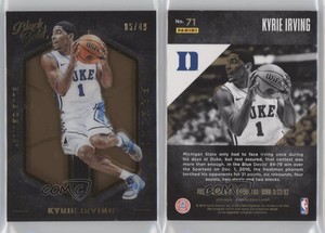 2016-17 Panini Black Gold Collegiate Gold Foil /49 Kyrie Irving #71