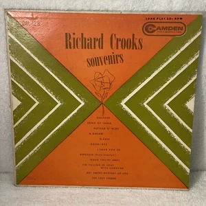 Richard Crooks Souvenirs Camden RCA Records CAL-128 Vinyl Record album - Imagen 1 de 6