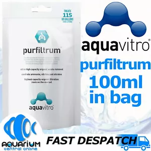 Seachem aquavitro purfiltrum 100ml in Filter Bag Fish Tank Media Clear Water - Picture 1 of 2