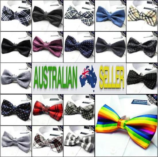 MENS BOW TIE Bowtie Pre-tied wedding formal bowtie tuxedo pattern CHOOSE DESIGN - image 1 of 1