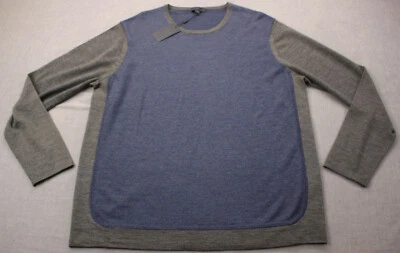 Zachary Prell мужчин синий и серый мягкий 100% шерсти мериноса Crewneck свитер с Ярлыками XL $195 - Изображение 1 из 4