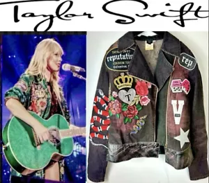 Versace Taylor Swift Reputation Receipt Merch Patch Snake Gift Top Jacket 42 S M - Picture 1 of 24