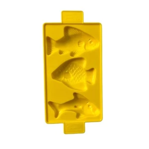 Vintage 1996 Lanard Toys LTD. Yellow Plastic Three Fish Play-Doh, Clay, Art Mold - Picture 1 of 13