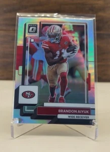 2022 Donruss Optic #173 Brandon Aiyuk Silver Holo Prizm 49ers - Foto 1 di 2