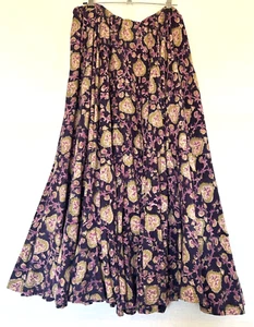 NILA RUBIA Skirt L/XL Full Stye Jersey Purple Midi Length - Picture 1 of 11