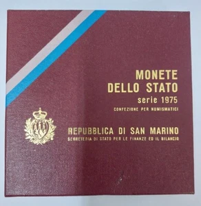 💎 DIVISIONALE SAN MARINO 1975 8 MONETE 500 LIRE ARG Sm4 - Imagen 1 de 11