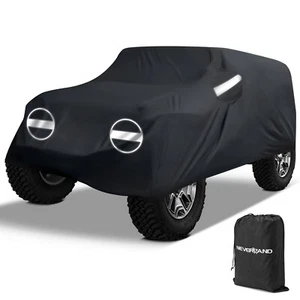 Full Car Cover For Jeep Wrangler 2Door JK JL 2007-2024 Waterproof Rain Resistant - Picture 1 of 11