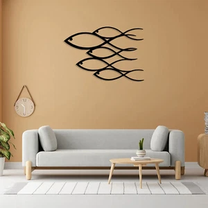 Decorazione artistica da parete in metallo pesce per casa ufficio soggiorno camera da letto interno - Foto 1 di 5