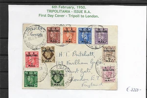 COLONIA ITALIANA LIBIA @ RR Cubierta 1950 bajo administración británica. Buen precio @ Lib.149 - Imagen 1 de 1