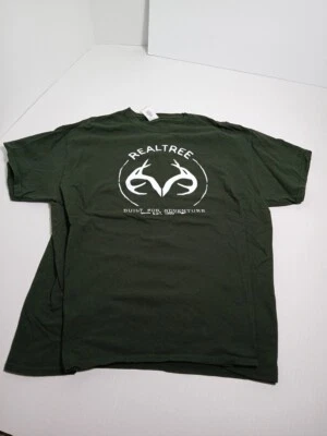 Men's Realtree  T-Shirt Antlers Size Xtra Large Spellout Hunting Green H34 - Image 1 of 4