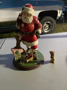 Santa’s Little Yorkies. 10" Resin Figur. Selten. Weihnachtshunde.. Danbury Neuwertig - Bild 1 von 1