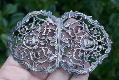 Антикварная серебряная декоративная пряжка для ремня 800 шт. - Изображение 1 из 4