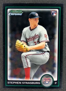 2010 Bowman Chrome #BDP1 Stephen Strasburg (RC) Nationals Rookie - Picture 1 of 2