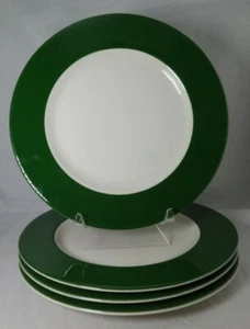4 piatti da portata Syracuse China 10 3/4" bordo verde - Foto 1 di 6