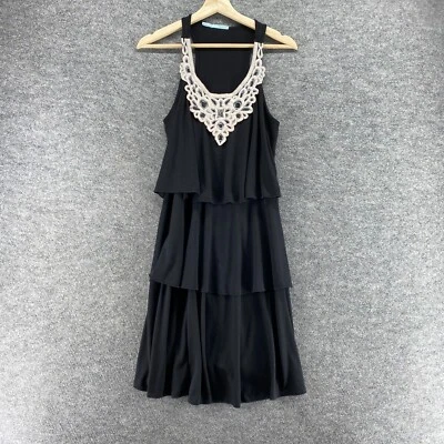 Vestido Maurices Mujer S Pequeño Negro Maxi Largo Sin Mangas Volantes Cuello Cuadrado Foto 1 de 4